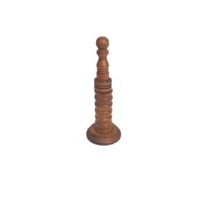 Wooden dark brown napkin ring holder- 6 Napkin Rings & 1 Different Ring Vintage